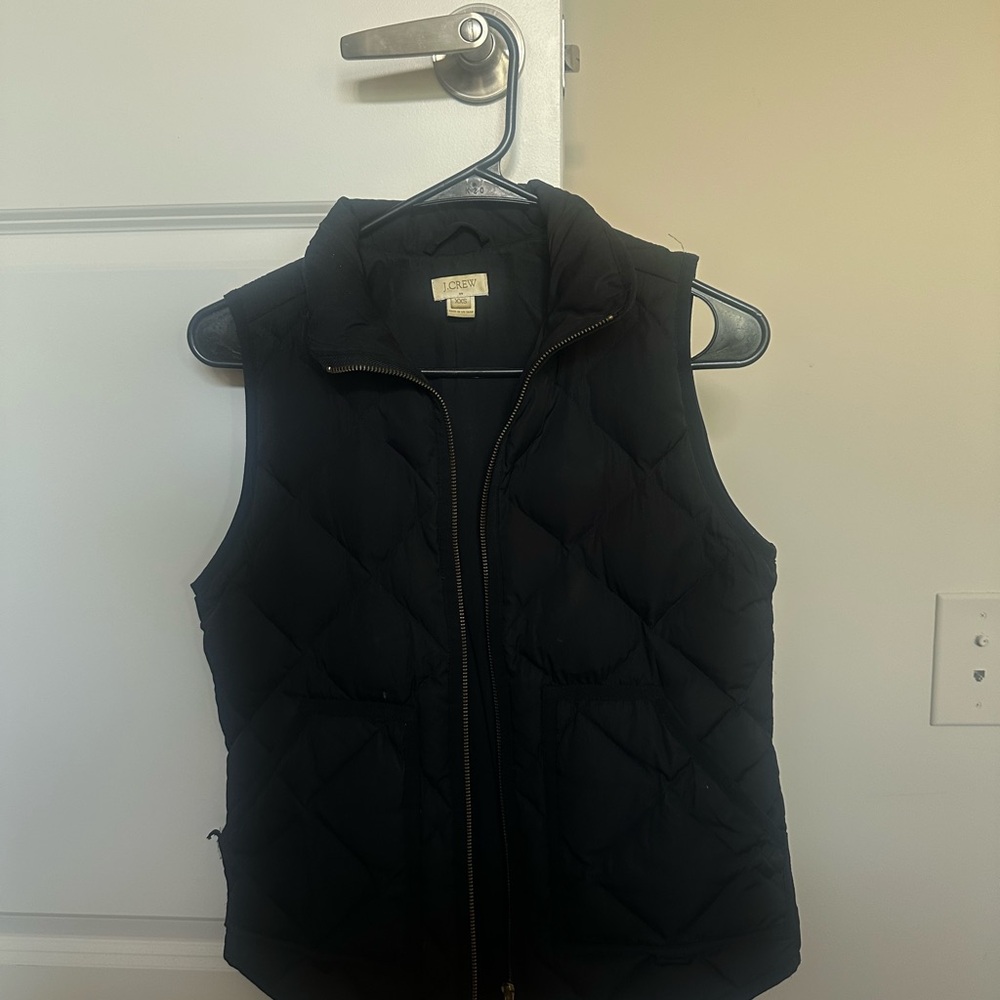 J. Crew Women's Black Puffer Vest